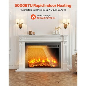 Mojgar Electric Fireplace Insert, 28.5 inch Recessed and Wall Mounted with Adjustable Flame Color Brightness - 1 of 4