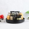 Unique Bargains Carbon Steel Kitchen Turntable Metal Condiment Lazy Susan Organizer Black - 3 of 4