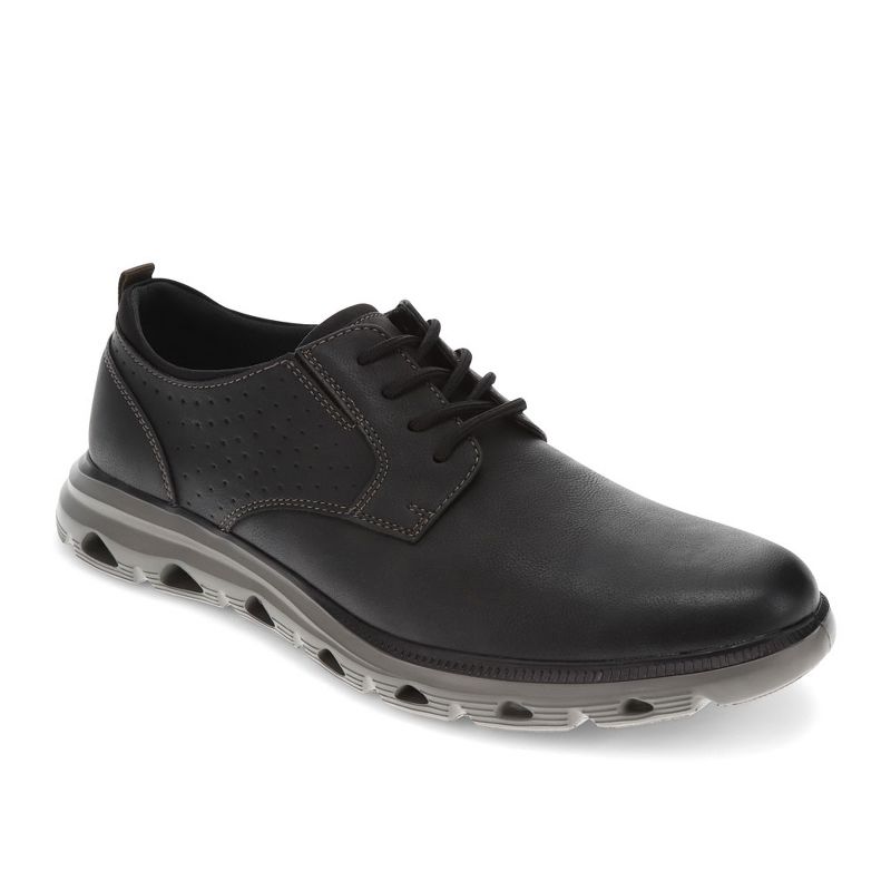 Dockers Mens Finley Casual Lace Up Oxford Shoes, Black/Grey, Size 7