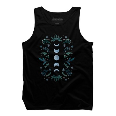 Men's Design By Humans Moonlight Garden - Teal Snow By EpisodicDrawing Tank Top
