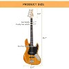 GLARRY 4 String GJazz Electric Bass Guitar Full Size Right Handed with Guitar Bag, Amp Cord and Beginner Kits - 3 of 4
