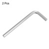 Unique Bargains Metric Stainless Steel L-Shape Long Arm Ball End Hex Wrenches Silver 2 Pcs - 3 of 4