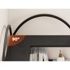 L-Shaped Industrial Corner Bookshelf - 5-Tier Arched Metal Frame Etagere, Display Shelf for Living Room & Bedroom - 4 of 4