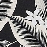 black/white floral palm