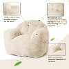 GustoWave Extra Large Bean Bag Chair for Bedroom & Living Room, Beige - 3 of 4