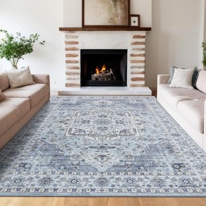 Carpet, decorative carpet, vintage distressed indoor carpet, easy to clean, used for living rooms - 1 of 4