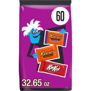 HERSHEY'S Kit Kat Assorted Halloween Candy Snack Size - 32.65oz/60pc - 1 of 4