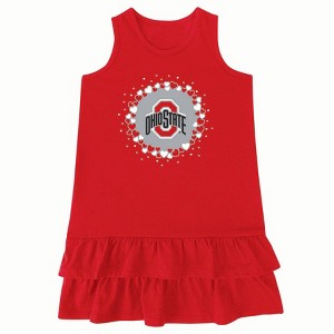 NCAA Ohio State Buckeyes Toddler Girls' Ruffle Dress - 1 of 3