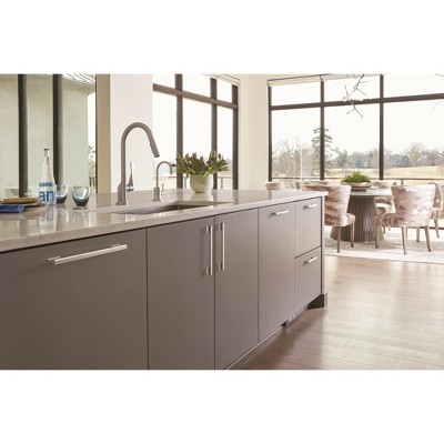 Satin Nickel 9.63" Modern Cabinet Drawer Pull