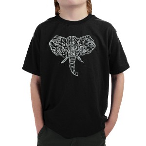 LA Pop Art Boy's Word Art T-shirt - Tusks - 1 of 4