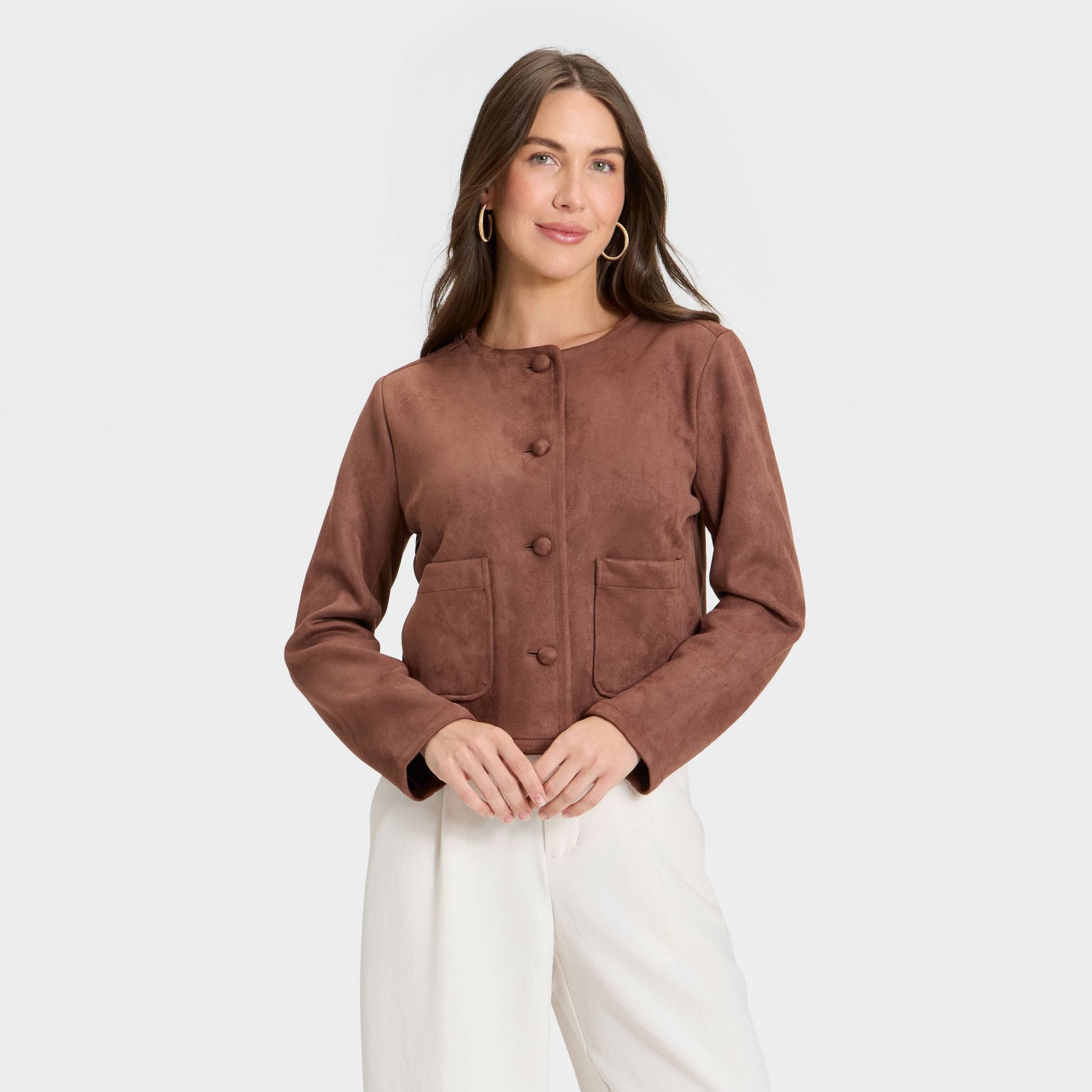 Women's Faux Suede Lady Jacket - A New Day™