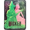 Wicked Blanket With Matching Button Elphaba and Galinda Throw 45" X 60" - 3 of 4