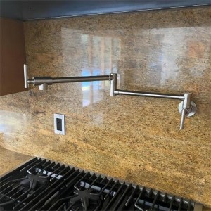 Wall-Mounted Pot Filler Faucet with Dual Swing Joints and Lustrous Finish - 1 of 4