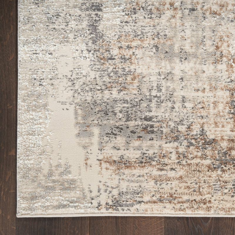 Nourison Modern Abstract Sustainable Woven Rug with Lines Beige, 2 of 10