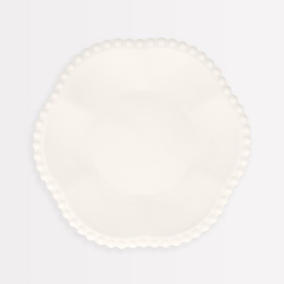 Meri Meri Cream Dot Edged Flower Compostable Side Plates (Pack of 8)