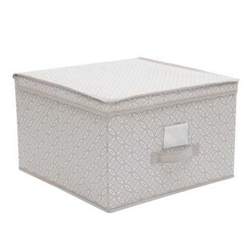 Simplify Storage Box Jumbo Gray Boho Print : Target