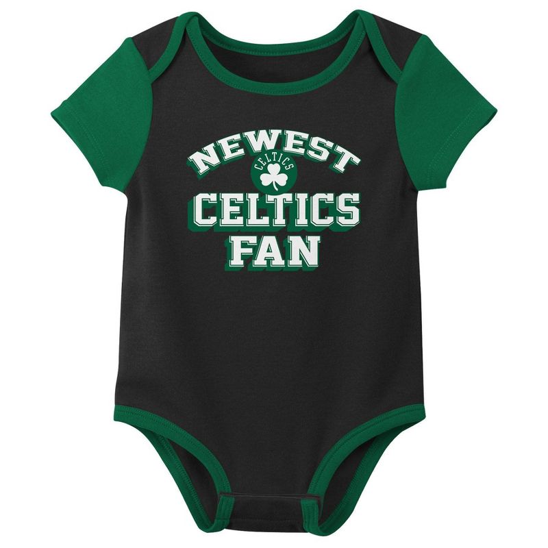 NBA Boston Celtics Infant Boys&#39; 3pk Bodysuit Set, 2 of 5