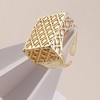 SOHI Women's California Gold The Damascene Statement Ring - 2 of 4