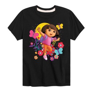 Boys' - Dora the Explorer - Flowers And Butterflies Short Sleeve Graphic T-Shirt - 1 of 3