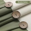Farmhouse Shower Curtain Linen Bow Woven Fabric Country Rustic Western Green 72 inchx 72 inch L - 2 of 4