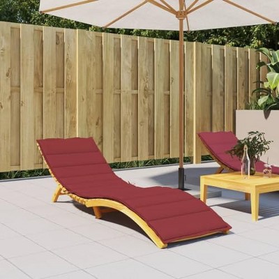 vidaXL Weather-Resistant Sun Lounger Cushion, Comfortable Foam Fiber Filling, Multipurpose Indoor/Outdoor Use, Non-Slip Design