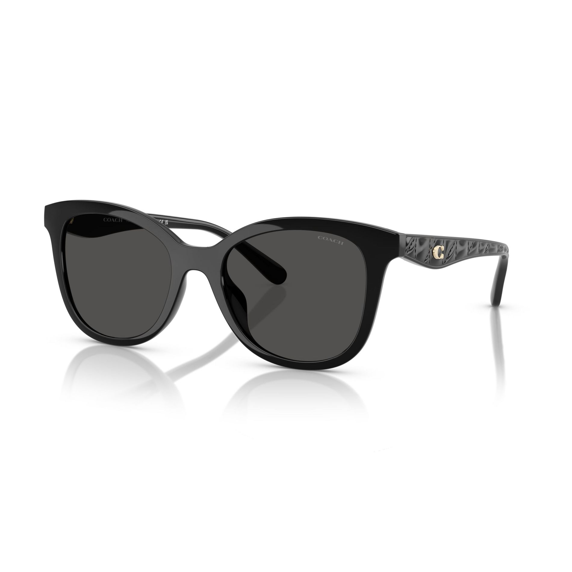 Coach HC8419U 55mm Woman Square Sunglasses Grey Solid Lens