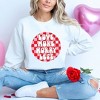 Simply Sage Market Women's Graphic Sweatshirt Love More Worry Less Checkered - 2 of 4