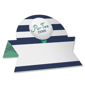 Big Dot of Happiness Par-Tee Time - Golf - Birthday or Retirement Party Tent Buffet Card - Table Setting Name Place Cards - Set of 24 - 1 of 4