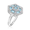 Ross-Simons 3.70 ct. t.w. Sky Blue and White Topaz Vintage-Style Ring in Sterling Silver - 3 of 4