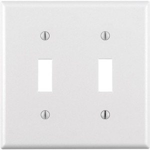Leviton White 2 gang Thermoset Plastic Toggle Wall Plate (Pack of 25) - 1 of 1