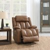 Racxily Brown Leather Aire Power Motion Recliner with Lift, Heating & Massage Function - 2 of 4