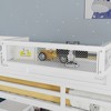 TIRAMISUBEST Full/Queen Loft Bed with Storage Stairs & Small Wardrobe, Kids Metal Bed Frame with House-Shaped Guardrails - 4 of 4