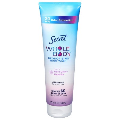 Secret Whole Body Deodorizing Notes of Fresh Lilac + Waterlily Body Wash 8 fl oz