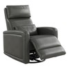 Manual Reclinder, 360° Swivel Sofa Rocker, Faux Leather Single Sofa, Modern Wingback Recliner, with Ergonomic Backrest, for Living Room - 2 of 4