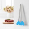 Unique Bargains Pcs Food Tongs Heart-Shaped Ice & Food Tongs Dishwasher Safe Stainless Steel Silicone 5 Inch 1 Pcs - 2 of 3