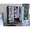 TIRAMISUBEST 6-Door Armoire - Black/White Engineered Wood Storage Cabinet - 2 of 4