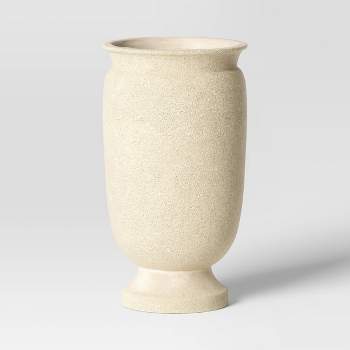 Plastic Outdoor Planter Pot Cream - Threshold™ designed with Studio McGee