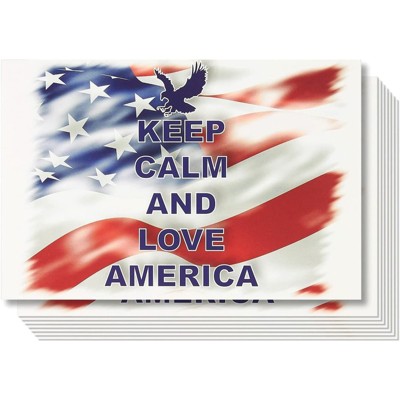 Best Paper Greetings 40-Pack American Postcards Keep Calm and Love America Patriotic Post Cards Bulk Set 4x6 in
