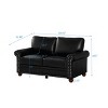 NicBex 59.45 Inch Faux Leather Storage Loveseat Sofa,2-Seat Upholstered Sofa for Living Room,Small Space,Office,Apartment - 3 of 4
