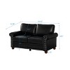 NicBex 59.45 Inch Faux Leather Storage Loveseat Sofa,2-Seat Upholstered Sofa for Living Room,Small Space,Office,Apartment - image 3 of 4