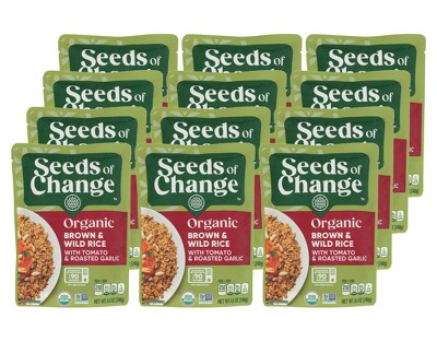 Seeds Of Change Organic Brown and Wild Rice with Tomato and Roasted Garlic - Case of 12/8.5 oz