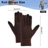 Unique Bargains Touchscreen Winter Anti-Slip Common Size Warm Hiking Gloves 8.7" x 3.5" 1 Pair - 2 of 4