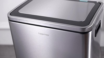 Elmo 8-Gallon Brushed Stainless Steel Kitchen Step Trash Can