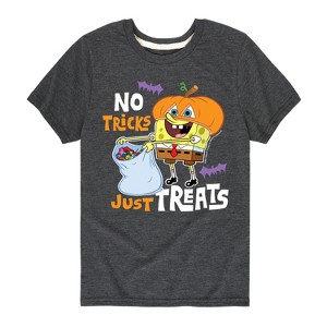 Boys' - SpongeBob SquarePants - No Tricks Just Treats Short Sleeve Graphic T-Shirt - 1 of 4