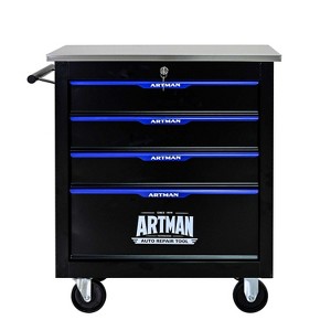 Belatt 5-Drawer Mobile Tool Cart - Lockable Steel Garage Storage, Stainless Steel Countertop, 4 Wheels with Brakes - 1 of 4