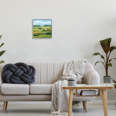 Peaceful Farmland Fields Greenery Landscape Canvas Print