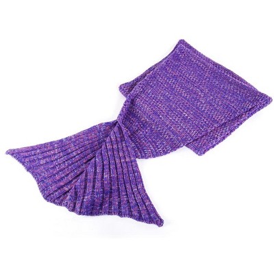 Kitchen + Home Mermaid Tail Blanket - Mermaid Pattern Knitted Throw For ...