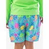 RuggedButts Boys UPF50+ Sun Protected Neon Stretch Swim Trunks - Neon Jelly Time, 6 - 3 of 4
