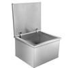 Drop in Ice Chest, 304 Stainless Steel Ice Cooler, Built-in Ice Bin with Hinged Cover & Drain Pipe, for Outdoor Kitchen Bar Counter (Multiple Sizes) - 2 of 4