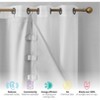 HLC.ME White Thermal Insulated 100% Blackout Curtain Liner Grommet Panels - Complete Darkness & Privacy - w/ 16 Rings - 2 of 4